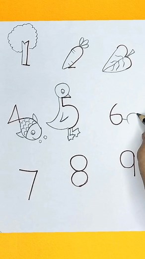 How to draw animal drawing 1to9 number #animaldrawing #drwing #art #shorts | SK Drawing Artist | Facebook