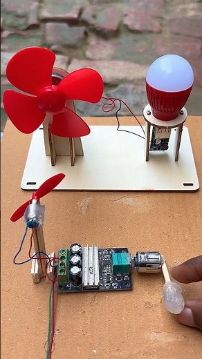 DCmotor • How to work diy mini air turbine #airturbine #scienceproject #tech