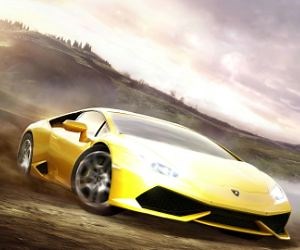 Yellow Lamborghini Drift Live Wallpaper