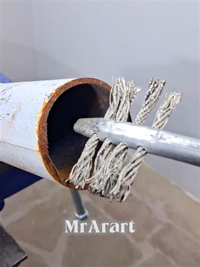 DIY Steel Cable Tool for Rust Removal in Pipes