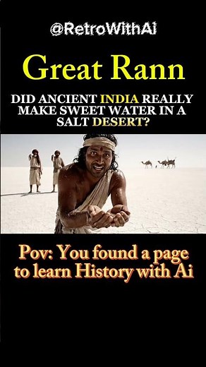 DID ANCIENT INDIA REALLY MAKE SWEET WATER IN A SALT DESERT? #ancientindia #historyshorts #ai #water