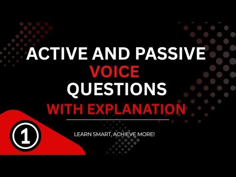 English | Active and Passive voice questions | With Explanation#freshmanquestions #remedialquestions