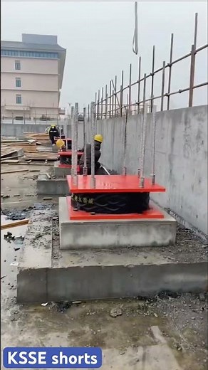 Base isolation installation in a public school #feedshorts