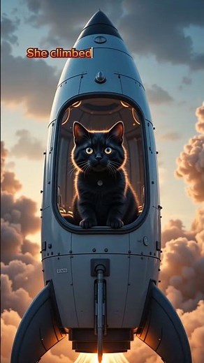 Luna the Cat’s First Steps on the Moon 🌕✨#short #cat