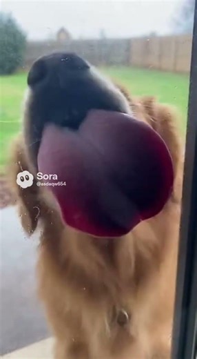 POV: You hire a cheap window cleaner 🧼🐶 #dog #derp #window