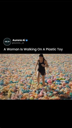 A Woman Walking on a Plastic Toy 👣🧸 | Surreal AI Animation
