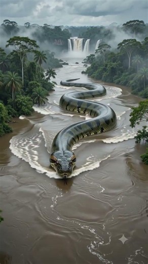 The Giant of the Amazon 🌿#AmazonRainforest #Anaconda #Wildlife