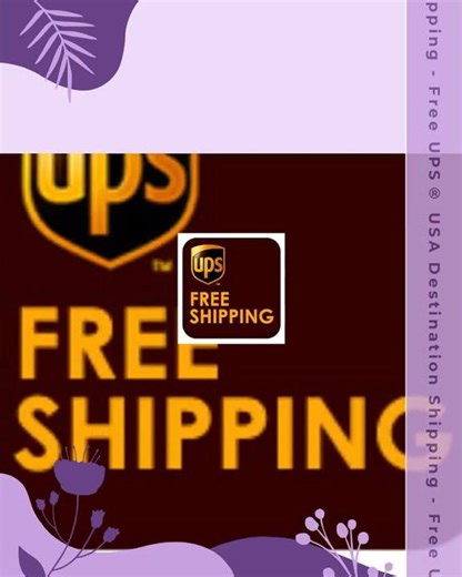 Free UPS® USA Destination Shipping
