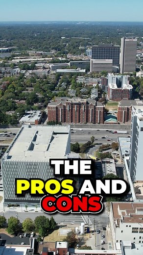 Pros and Cons of Living in Atlanta Georgia Here are the pros and cons of living in Atlanta Georgia! Pros: Lower cost of Living, Lots of job opportunities, tons of green space. Cons: traffic, allergies from the trees, public transportation sucks. Follow for more info about what it is like to live in Atlanta. #AtlantaLiving #ProsAndCons #LowerCostOfLiving #JobOpportunities