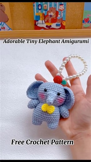 Adorable Tiny Elephant Amigurumi | Free Crochet Pattern & Tutorial. no-sew #AmigurumiElephant