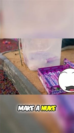 #2 Mentos Bomb! Cartoon Head s Reaction to Soda Explosion!