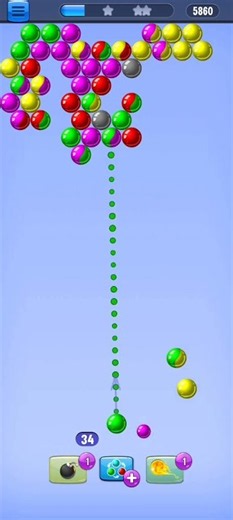 Bubble Shooter 🎯 Can You Beat This Level? 😱 #shorts