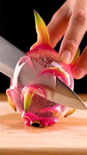 ASMR Crystal Dragonfruit Slicing: Jelly-Glass Whispers
