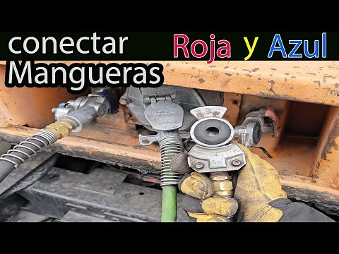 How to connect trailer truck hoses: red and blue hoses, how to connect for beginners