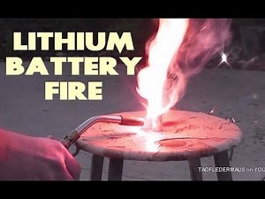 Lithium Battery Fire - slow motion study