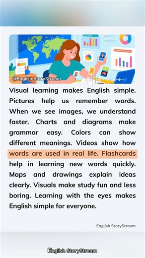 Visual Learning makes English Simple 📖🗣🌿 #learnenglish #englishlearning #englishtips #englishlanguage | English StoryStream