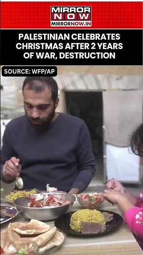 Palestinian Celebrates Christmas After Two Years Of War And Destruction #shorts