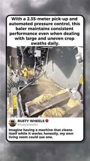 HIGH CAPACITY SQUARE BALER IN ACTION