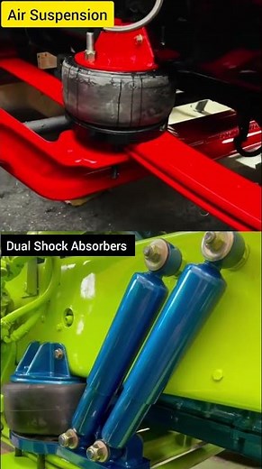 Volvo suspension vs. Mercedes DUAL SHOCKS! Which is Better? 🤯#shorts #machine
