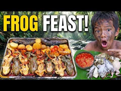 Frogs Food In Primitive Wilderness Cooking