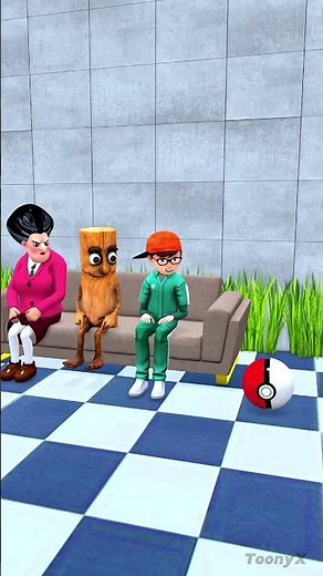 Scary Teacher vs. Exploding Chair (Cartoon Animation) #shorts