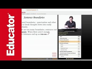 "Sentence Fragments" | English Grammar with Educator.com