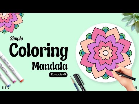 Simple Coloring Mandala Series – Episode 8! | How to Coloring Mandala | Easy Mandala Art