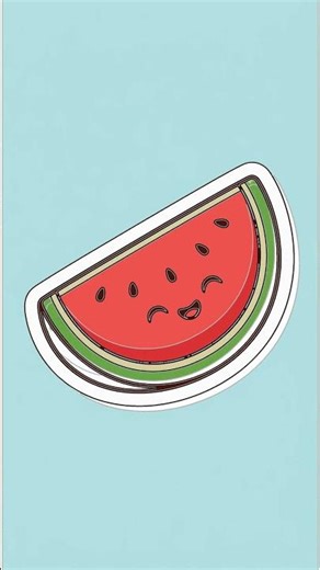 How to Draw a Cute Watermelon Slice - Easy Steps!