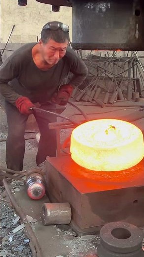 Inside the factory Hot Steel Upsetting for Bearing Forging | Factory Process #process #machine