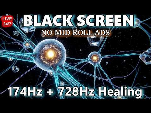 728 Hz - Healing Deep SLEEPING Music, Mind Body Rejuvenation Music, Black Screen Sleep Music No Ads