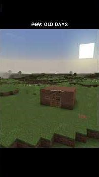 OLD DAYS IN MINECRAFT 🥲