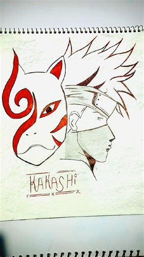 Kakashi and anbu Mask Drawing #kakashi #trending #art #anime #subscribe #shorts #shortvideo