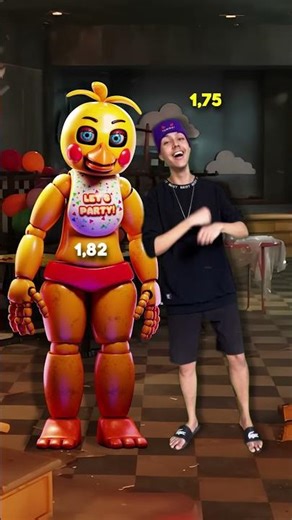 FNAF 🐻 Altura dos PERSONAGENS de FNAF 2 MOVIE! #shorts