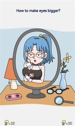 brain out level 132 and how to make eyes bigger?