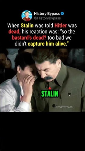 How Stalin Reacted To Hitler's Death #shorts