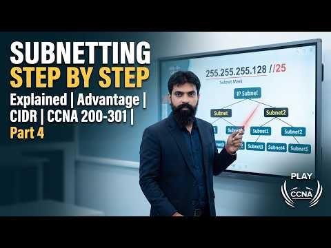 Subnetting Step by Step Explained | Advantage | CIDR | CCNA 200-301 | Part 4