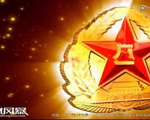 八一建军节宣传片影视素材军徽LED大屏幕视频