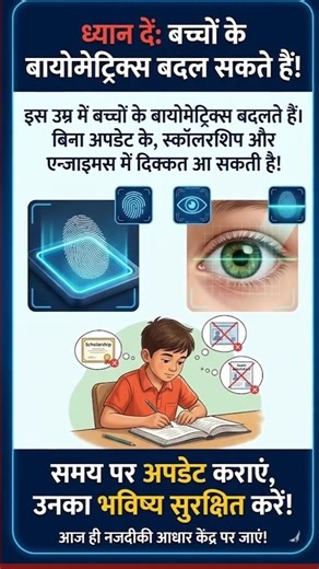 Aadhar Card New Update 5 साल और 15 साल के बच्चों की #aadharcard​ #yojana​ #rationcard​