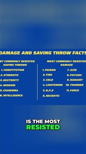 D&D SECRET The STRONGEST Saves & Damage TYPES Revealed!