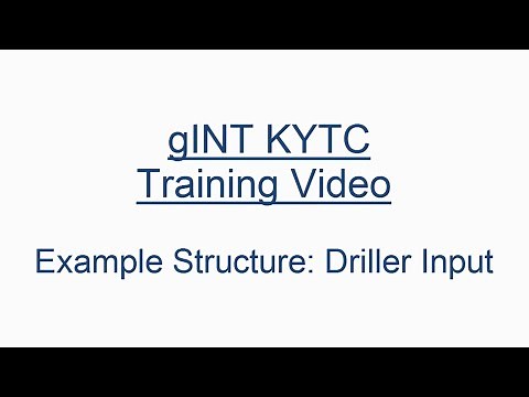 gINT Example Structure Project - Driller Input