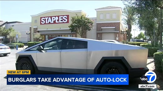 A warning for owners of Tesla vehicles equipped with the auto-lock feature: Car burglars may be waiting for the opportunity to gain access to your vehicle. Full story: https://abc7.com/post/tesla-cybertruck-owner-recounts-how-thief-exploited-auto-lock-feature-enter-vehicle/17295989/ | ABC7 Morning Show