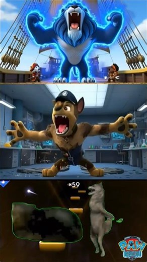 Paw Patrol Scary Chase 🆚 Ryder 🆚 Marshall | Fun Dance Tiles Hop 🎵 #shorts