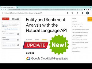 [NEW2023] Entity and Sentiment Analysis with the Natural Language API #qwiklabs #GSP038 ‪@quick_lab‬
