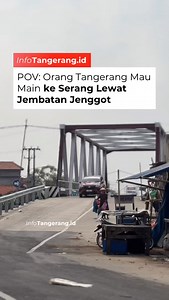 Jembatan Jenggot ini menghubugkan antara Mekar Baru, Kab. Tangerang dengan Tanara, Kab. Serang. Ada yang pernah lewat sini warga?🙌🏻 - #infotangerang | Info Tangerang