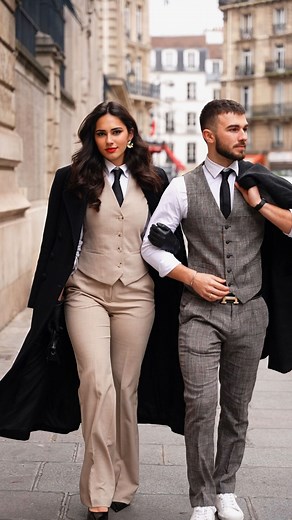 🧿 Chryssa Handis 🧿 on Instagram: "In the bleak midwinter ☁️🖤 peaky blinders duo outfits inspooos!!!! Ahhh I love this video so much!!! What do y’all think??🥰🖤 🎥: @loguiso REFS: Chryssa’s outfit: Shirt: 3067/176 @zara (wearing a size S) Waistcoat: 47064019-CRISTINA-LM @mango (wearing a size S) Pants: 47074019-CRISTINA-LM @mango (wearing a size M) Shoes: 3214/010 @zara Coat: 8421/823 @zara (similar, mine is 5 years old) Bag: bambino @jacquemus Timothy’s outfit: Suit from @devred Shirt from @