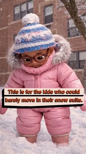 70s 80s 90s kids remember snow suits 😂 my arms don’t bend #nostalgia #snowday