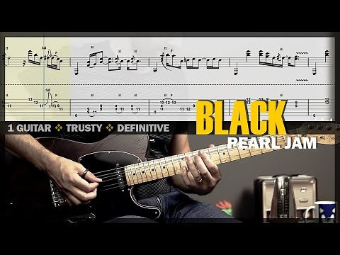 Black | Guitar Cover Tab | Guitar Solo Lesson | Backing Track with Vocals 🎸 PEARL JAM