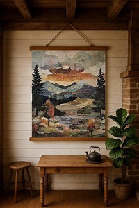 Fall Landscape Tapestry – Autumn Farmhouse Wall Hanging Rustic Home Decor - Etsy