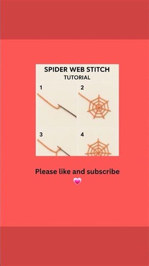 Spider Web Stitch Embroidery 🌸 | Easy Hand Embroidery for Beginners | #Shorts