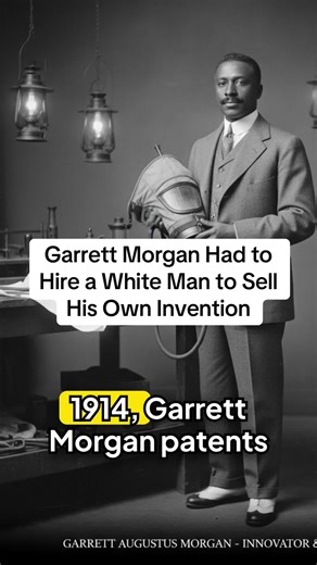 Garrett Morgan Had to Hire a White Man to Sell His Own Invention Garrett Morgan, gas mask inventor, safety hood, Lake Erie tunnel rescue, Black inventor erasure, white front man, hidden Black history #blackhistory #hiddenhistory #didyouknow #garrettmorgan #blackinventors